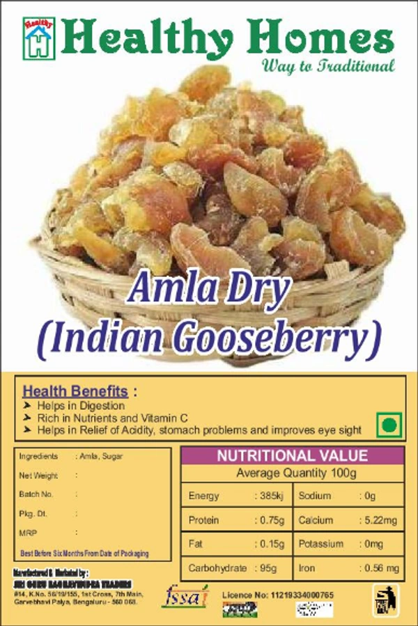 Healthy Homes Dried Sweet Amla /Amla Candy /Gooseberry - 250 GMS